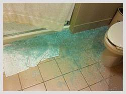 A shattered shower door will produce a pile of glass chips similar to the glass left in your back seat after a what would make shower doors suddenly explode? Shattering Shower Doors Product Liability Lawsuits Texas Personal Injury Lawyers