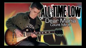 Bm (hold) coz i got your picture. All Time Low Dear Maria Count Me In Guitar Bass Cover W Tabs Youtube