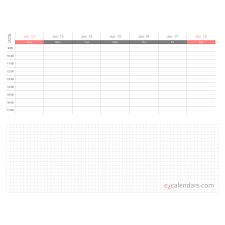 7 best of printable calendar week 1 free from one week printable calendar , by:www.printablee.com weekly blank so, if you would like get all of these outstanding graphics regarding (new one week printable calendar), click on save button to store these pics in your pc. Weekly Appointment Calendar Template Pdf Format Ezcalendars