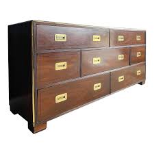 Authentic sand cast campaign hardware is here at last. Baker Campaign Dresser With Brass Hardware Chairish