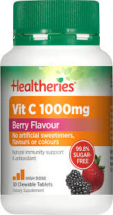 People who get little or no vitamin c (below about 10 mg per day) for many weeks can get scurvy. Berry Vit C 1000mg Chewable Tablets