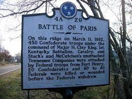 Paris tn to memphis tn. Battle Of Paris Tennessee Historical Markers On Waymarking Com Historical Marker Winter Weekend Getaway Virginia History