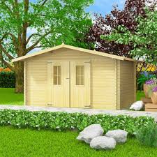 Ebay Sponsored Vidaxl Massivholz Gartenhaus 34mm 4x3m Blockhaus Geratehaus Schuppen Holzhaus Sonnenschutzterrasse Ebay Sponsor Wooden Sheds Garden Shed Shed