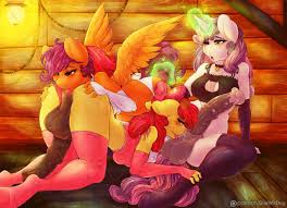 Yaoi pinup apple bloom (mlp)+cutie mark crusaders+scootaloo (mlp)+sweetie  belle (mlp)