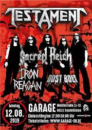 Veranstaltungen garage in 66111 saarbrücken. Testament Testament Confirmed Date August 12th Garage Saarbrucken In Saarbrucken De Event Ticket Links Https Garage Sb De Veranstaltungen Testament Https Www Facebook Com Events 766754530356097 Facebook