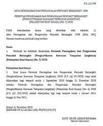Agar lebih jelas, yuk simak ulasannya berikut ini. Pkpp Dilanjutkan Sehingga 31 Mac 2021 Astro Awani