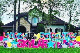 Send us a request and we'll do the rest! Card My Yard Home Birthday Yard Signs Happy Birthday Yard Signs Birthday Yard Signs Lawn