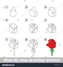 Step 2 now draw a spiral outside the oval. Step By Step Cool Easy Rose Drawings Drawing