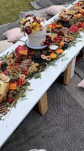 Picnic 5mtr Grazing Table Styled By Mediterranean Grazing Video Picnic Party Food Picnic Foods Picnic Food
