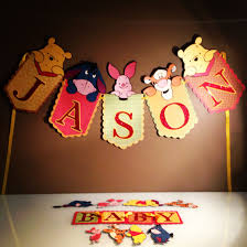 Papier Luxe Winnie The Pooh Banner Baby Shower Manualidades Baby Shower Ideas For Girls Themes Primer Cumpleanos