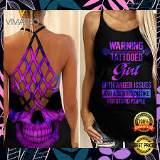 Christians often get cross tattoos to symbolize their faith in jesus and to remind them of his sacrifice. Warning Tattoo Girl With Anger Issues And A Serious Dislike For Stupid People Criss Cross Tank Top Vietnamreflections Shop