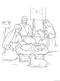 Download this adorable dog printable to delight your child. Nativity Coloring Pages Born Of Jesus Christ Coloring4free Coloring4free Com