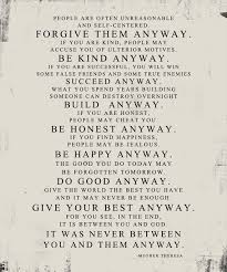 Mother Theresa Quote Forgive Them Anyway Stock Word Art Print By Geezees Mother Theresa Quotes Mother Teresa Quotes Words