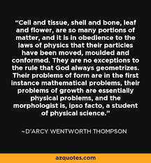 D Arcy Wentworth Thompson Quote Cell And Tissue Shell And Bone Leaf And Flower Are