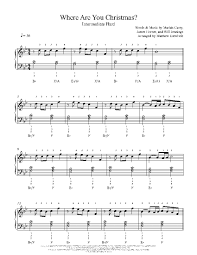 A first book of christmas songs for the beginning pianist: Where Are You Christmas By Faith Hill Piano Sheet Music Intermediate Level