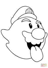 Luigi, along with mario, princess peach, and three toads receives an invitation to the last resort. King Boo Coloring Pages