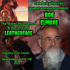 Who ready to meet Bob ElMore from Texas chainsaw massacre part 2 Bob will  be available both days of the show! Get your tickets today at  maineparahorror.com