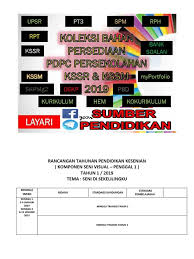 For more information and source, see on this link : Rpt Pendidikan Kesenian Tahun 1 2019 Kssr Semakan Sp