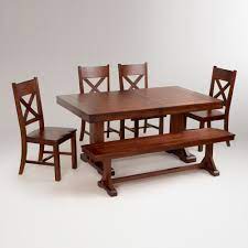 When it comes to buying unique and artisan products, no other store nearby is quite like world market. Mahogany Verona Trestle Table World Market Extends To Seat 8 And Leaf Is Self Contai World Market Dining Table Rustic Dining Room Dining Room Furniture Sets