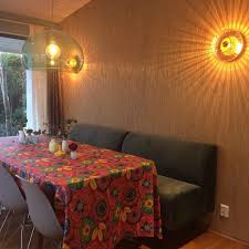 Yggoglyng Aften Spisesofa I Pine Velur New Wave Optic Wall Lamp Biritapet Interior