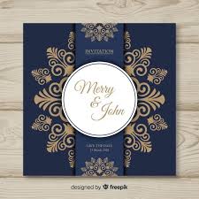 Ornamental Wedding Card Template Free Vector Wedding Cards Wedding Invitation Cards Wedding Invitation Card Template