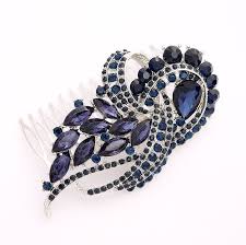 Here ericdress.com shows customers a fashion collection of current blue hair accessories.you can find many great items. Navy Blue Hair Comb Sapphire Midnight Blue Wedding Prom Hair Etsy Blue Hair Accessories Navy Blue Hair Prom Hair Accessories