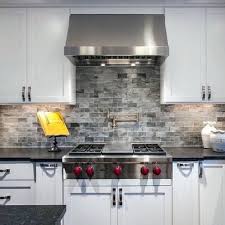 Grey Ideas For Stone Backsplash With White Kitchen Cabinets Stone Backsplash Kitchen Stone Backsplash Kitchen Renovation
