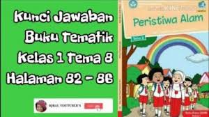 Buku tema 8 kelas 1 yang dibahas di bawah ini merupakan buku tematik terpadu kurikulum 2013 edisi revisi tahun 2017. Kunci Jawaban Buku Tema 8 Kelas 1 Halaman 82 86 Youtube