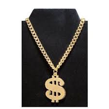 The epitome of street swagger, each one of our men's gold chains comes in a variety of styles to match your mood. Amazon Com Costume Culture Men S Gold 1 5 Inch Dollar Sign Necklace Gold One Size Novelty Necklaces Clothing Necklace Special Occasion Jewelry Mens Gold