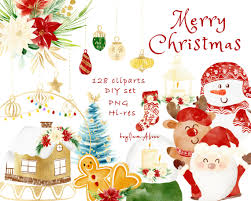 Christmas Clipart Free Commercial Use Watercolor Merry X Mas Etsy Christmas Clipart Free Christmas Clipart Birthday Cards Diy