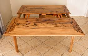 Table Tops Slide Open Revealing Centre Leaf Stored Underneath Expandable Dining Table Table Dining Table