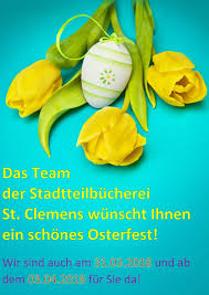  0 kommentare. Karsamstag Stadtteilbucherei St Clemens