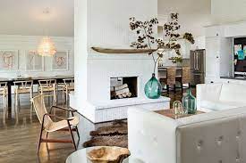 Love Love White Brick Fireplace Living Room With Fireplace Fireplace Design