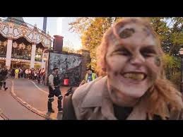 Six Flags Great America Fright Fest Uprising Parade and Scarecrows