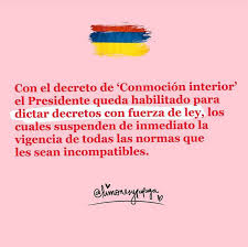 El mandatario aseguró que «si se llegara a necesitar, el. Nos Estan Matando On Twitter Que Pasa Si Colombia Se Declara En Conmocion Interior No Quieren Abandonar El Poder Y No Los Vamos A Dejar Difundan Esta Info Soscolombianosestanmatando Soscolombiaddhh