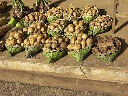 Tongan food is is made up of foods from the land and the sea. Potato Taro Yam Tonga Potato