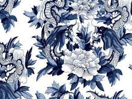 Nanking In Blue Ralph Lauren Ralph Lauren Wallpaper Blue And White Fabric Digital Print Fabric