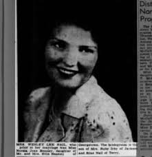 Norma Jean Beasley 1947 marriage Wesley Lee Nail
