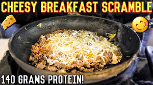 Instead of asparagus, sometimes i make this with fresh spinach. High Protein Cheesy Breakfast Scramble Low Carb Bodybuilding Recipe High Protein Low Carb Recipes Healthy Recipe Videos Bodybuilding Recipes