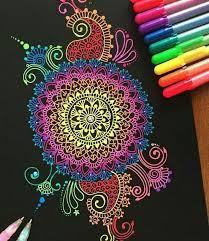 28 Sakura Gelly roll mandalas ideas | gel pen art, pen art, zentangle art