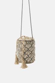 Image 3 De Sac Bandouliere Panier Avec Coquillages De Zara 40 Boncuklu Cantalar Canta Organizasyonu Canta Vitrini