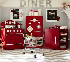 red retro play kitchen collection