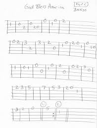 God Bless The Usa Traditional Banjo Tab Melody In 2019