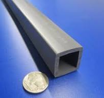 PVC Square Tube Grey, Type I, 1.00" Square x 1/8" Wall x 24 ...