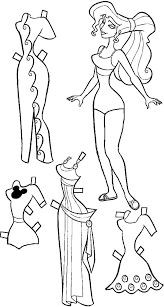 Paper dolls are figures cut out of paper, with separate clothes usually held onto the dolls by folding tabs. Paper Doll Coloring Pages Paper Doll Coloring Page Paper Dolls Coloring Pages Barbie Doll Sheets Games Fre Paper Dolls Disney Paper Dolls Paper Dolls Printable