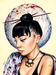 Jane Chenoweth: "wild Iris" Oil On Board