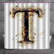 Click through a slideshow of vern yip's inspiring makeovers from hgtv's deserving design. Stylish Shower Curtain 2 0 Letter T Scorching Letter T Symbol Of Alphabet Design Worn Out Background Education Decorative Tan Black Orange Digital Printing Polyester Antique Theme With Adjustable Amazon In