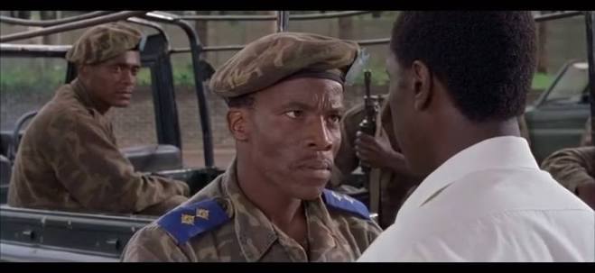 AND SCENE! | Hotel Rwanda • 2004, Mduduzi Mabaso as Hutu Lieutenant • Don  Cheadle as Paul Rusesabagina, #ActorSpaces, #ThrowbackThursday