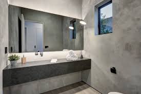Browse through the best and sophisticated powder room ideas can be easy and inexpensive. Vadara Quartz Sur Twitter Powder Room Envy The Sleek Concrete Walls Paired With The Petra Grigio Floating Vanity Sonobath Sink Is Out Of The Ordinary Vadara Vadaraquartz Industrial Powderroom Countertops Quartz Https T Co 8vjlp1bxmo