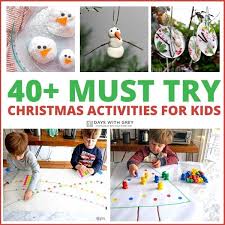 Here's a list of fun disney frozen crafts and activities for kids to do! 40 Christmas Activities For Kids Days With Grey